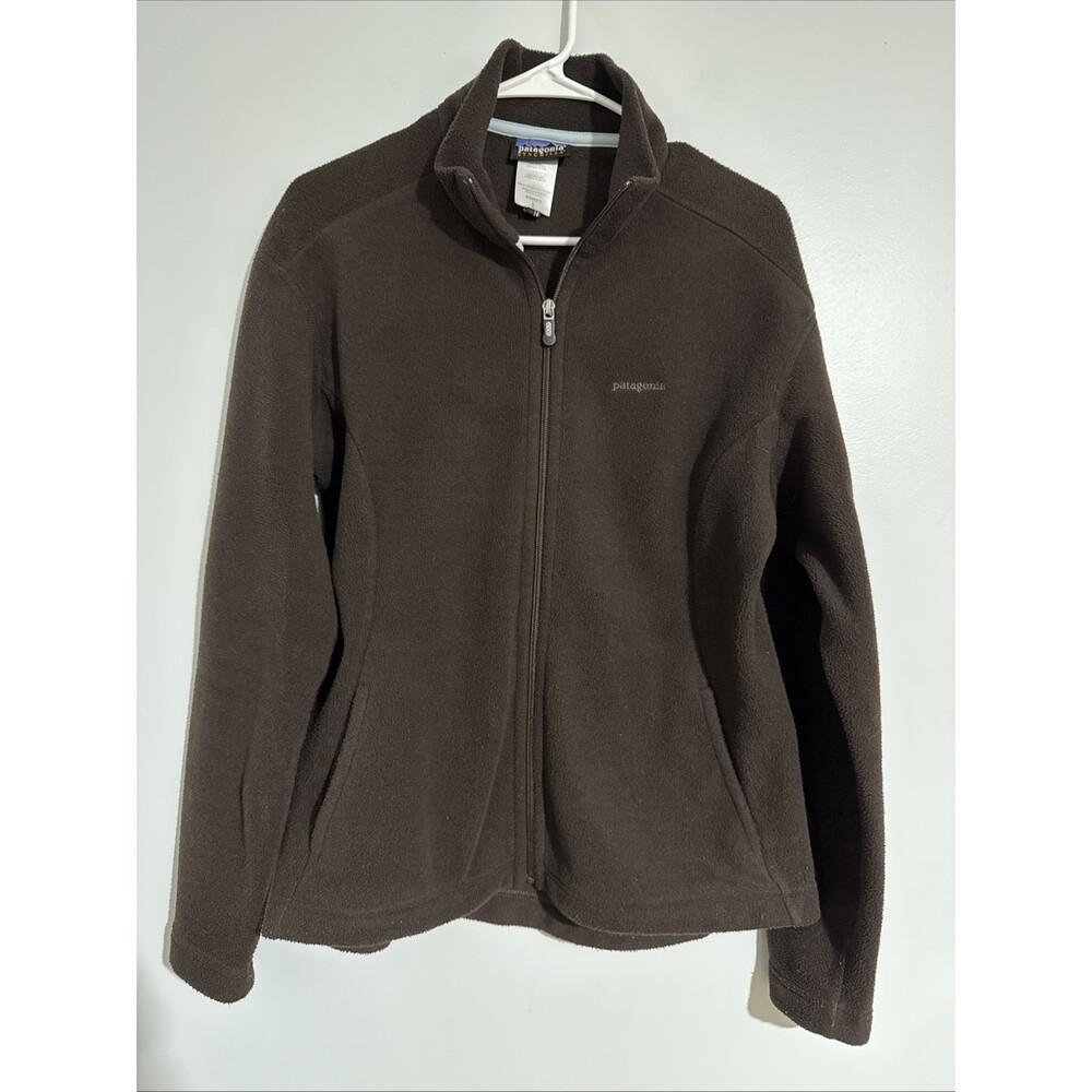 Patagonia Synchilla Jacket Womens Size L Brown Full Zip Fleece Outdoors Hiking